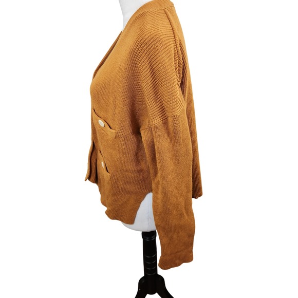 Alex Mill Womens Cardigan Sweater Size M Medium Knit Button Front Cropped Top - Picture 4 of 9